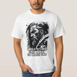 Camiseta Viking guerreiro Norse Mythology palavras poderosa