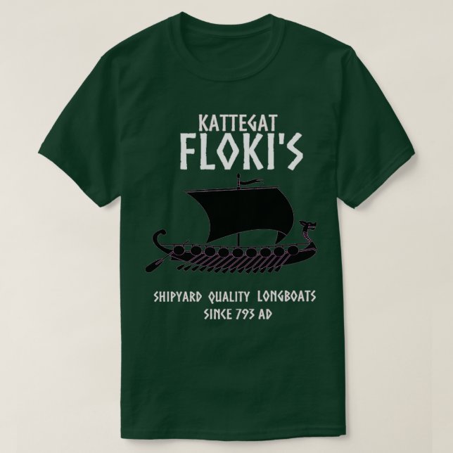 Camiseta Viking Kattegat Floki - acessórios para a lâmpada  (Frente do Design)