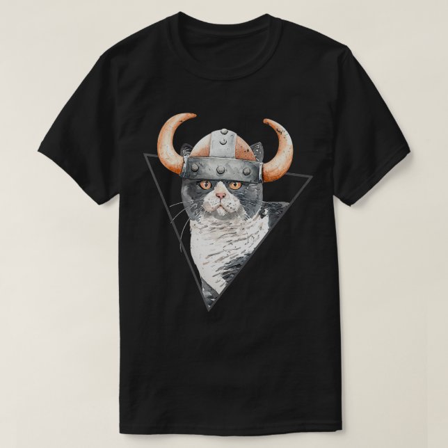 Camiseta Viking Kitty Cat (Frente do Design)