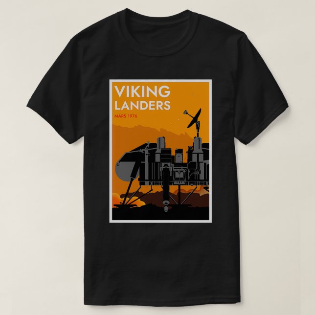 Camiseta Viking Landers Mars 1976 (Frente do Design)