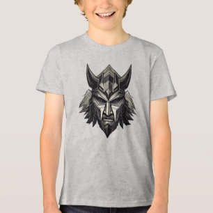 Camiseta Viking Lobo Guerreiro – Design de Máscara Nórdica