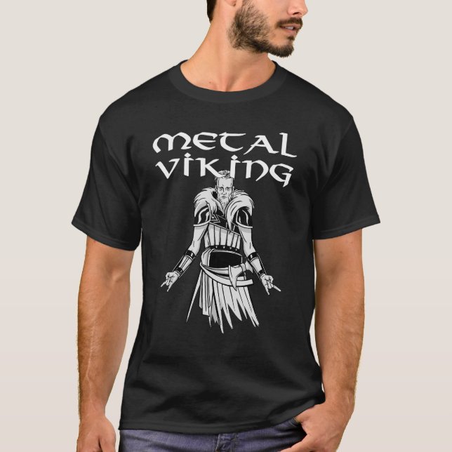 Camiseta Viking Metal Metal Hand Rock Festival Viking (Frente)