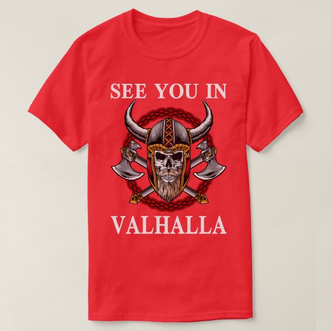 Camiseta Viking mythology Valhalla deuses (Frente do Design)