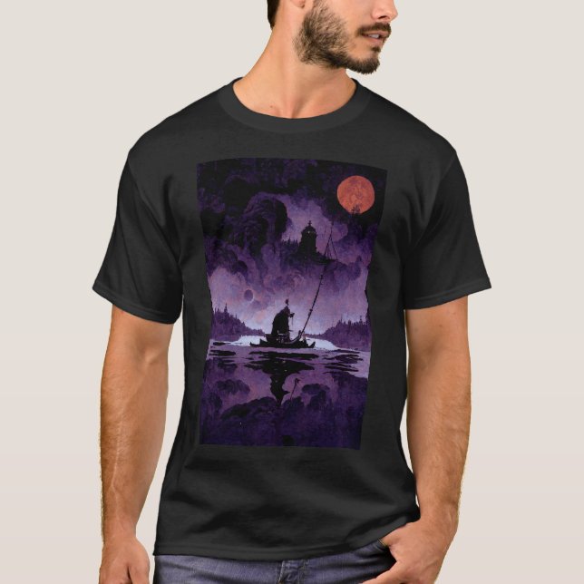 Camiseta viking na obra de arte original do lago fantasma (Frente)