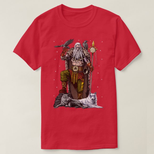 Camiseta Viking Norse God Odin (Frente do Design)