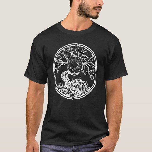Camiseta Viking Noruega Norueguês Escandinavo Sol Lua Celta (Frente)