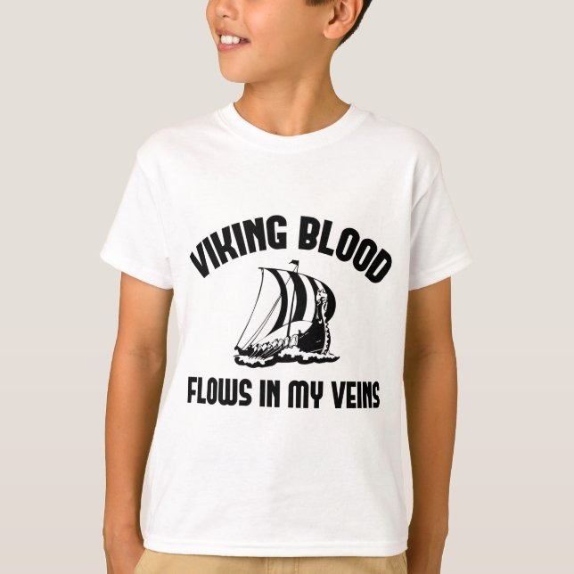 Camiseta Viking Sangue Flui Em Minhas Veias (Frente)