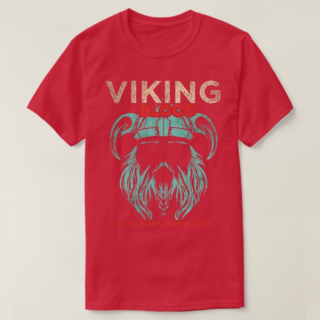 Camiseta Viking Sangue Passa Pelas Minhas Veias 7 (Frente do Design)