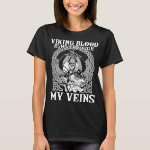 Camiseta Viking Sangue Passa Pelas Minhas Veias Em Valhalla