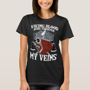 Camiseta Viking Sangue Passa Pelas Minhas Veias Em Valhalla