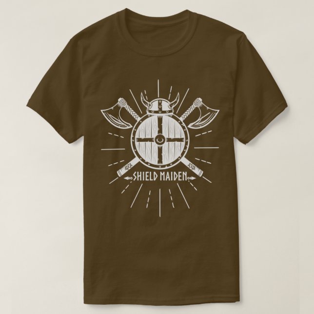 Camiseta Viking Shield Maiden (Frente do Design)