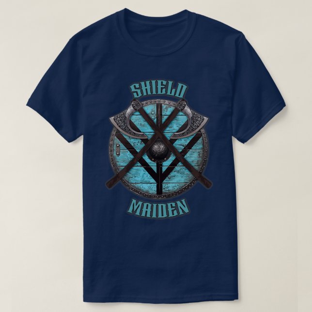 Camiseta Viking Shield Maiden design (Frente do Design)