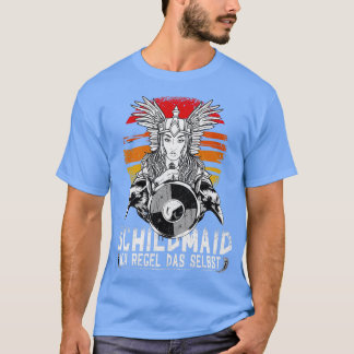 Camiseta Viking Shieldmaiden Vintage Raven