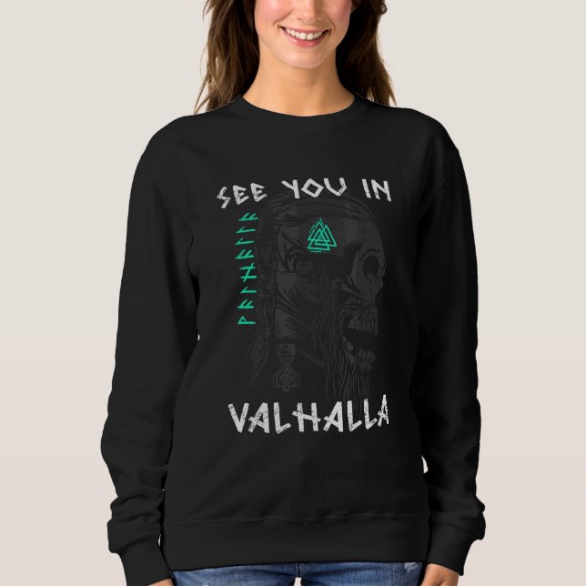 Camiseta Viking Valhalla Odin Thor Martelo Schieldmaid Bers (Frente)