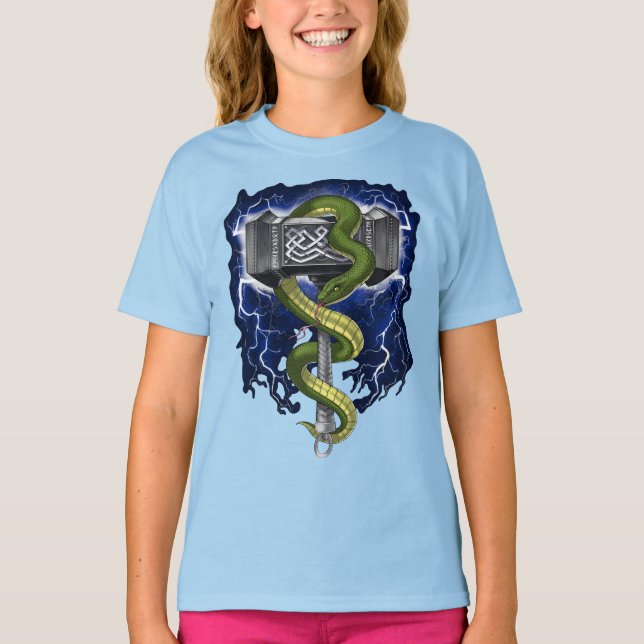 Camiseta Viking Warrior Hammer (Frente)