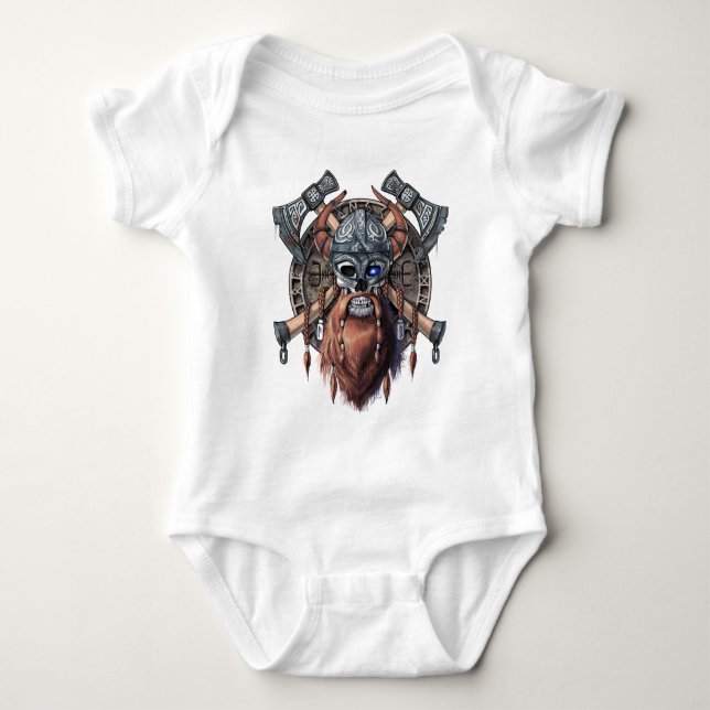 Camiseta Viking Warrior Skull (Frente)