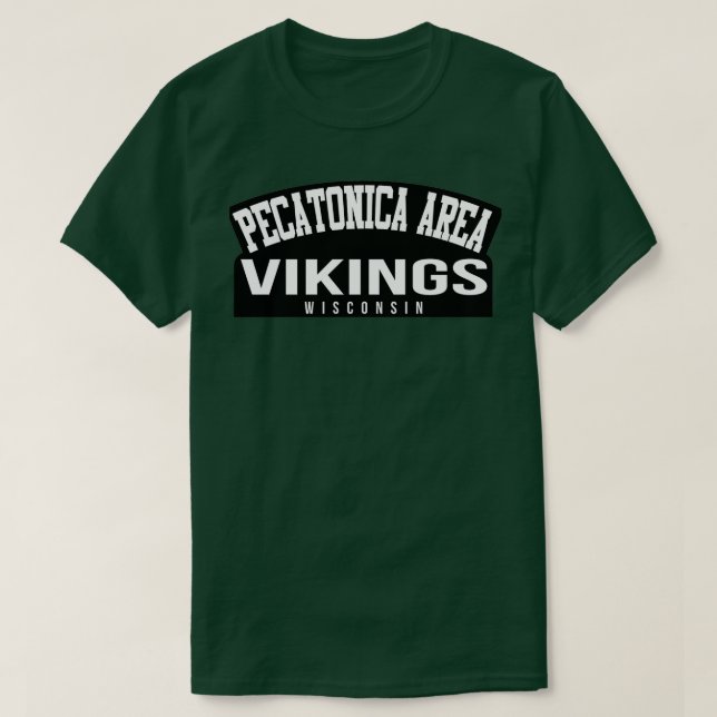 Camiseta Vikings de Segundo grau da área de Pecatonica (Frente do Design)