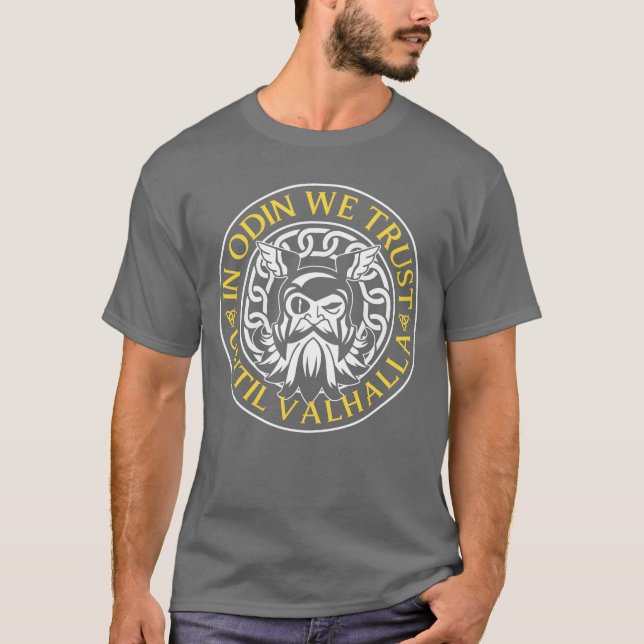 Camiseta Vikings Deus Pai Deus engraçado (Frente)