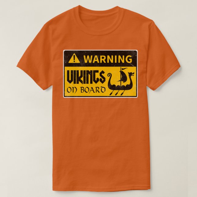 Camiseta Vikings no conselho (Frente do Design)