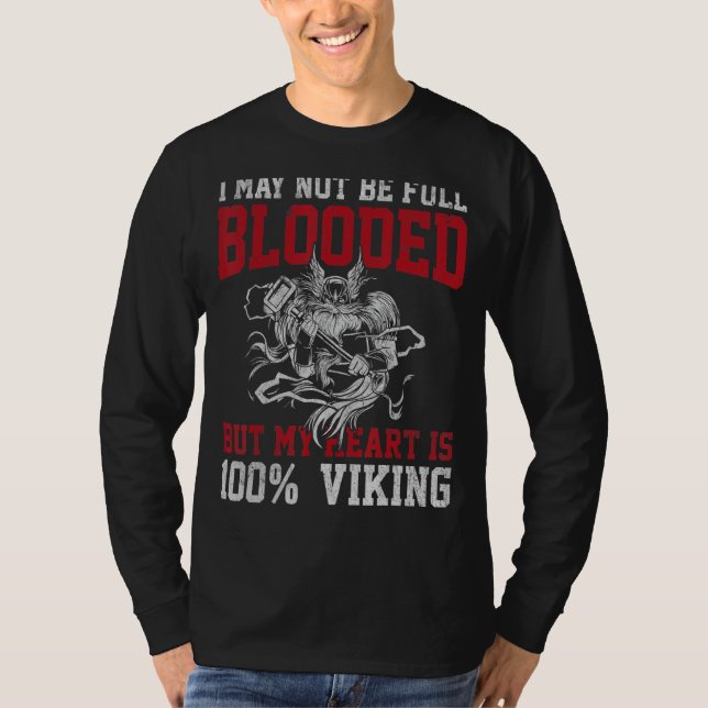 Camiseta Vikings reais vêm a Valhalla e não têm medo de (Frente)