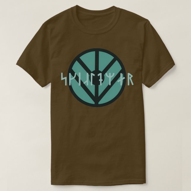 Camiseta Vikings Shield Maiden Lagerthas Shield mais jovem  (Frente do Design)