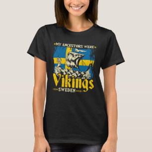 Camiseta Vikings Suécia Ancestrais Navio Viking Sverige