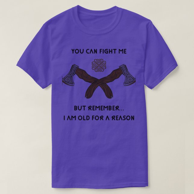 Camiseta Vikings Warriors Valhalla Ax Luta com os velhos ho (Frente do Design)