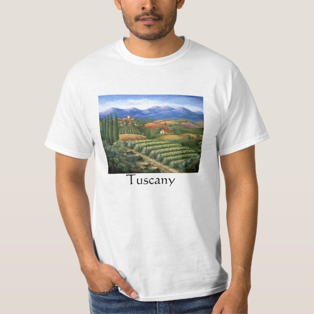 Camiseta Vila e vinhedo de Tuscan (Frente)