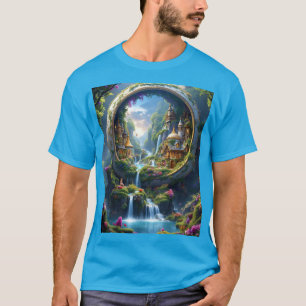 Camiseta Vila Fantasia Fofa Cidade Pequena. Perfeito como u