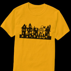 Camiseta Vila Spooky do Dia das Bruxas