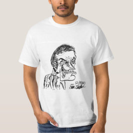 Camiseta vilão assustador desenho animado