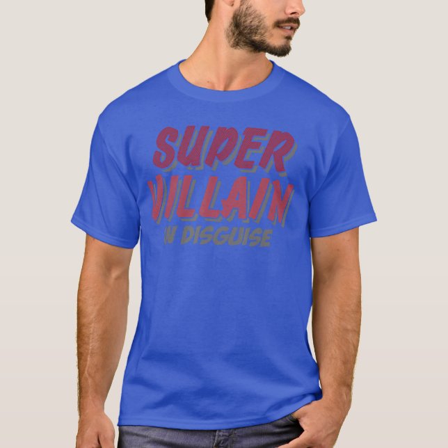Camiseta Vilão Disfarçado Fantasia de Cômico retrô (Frente)
