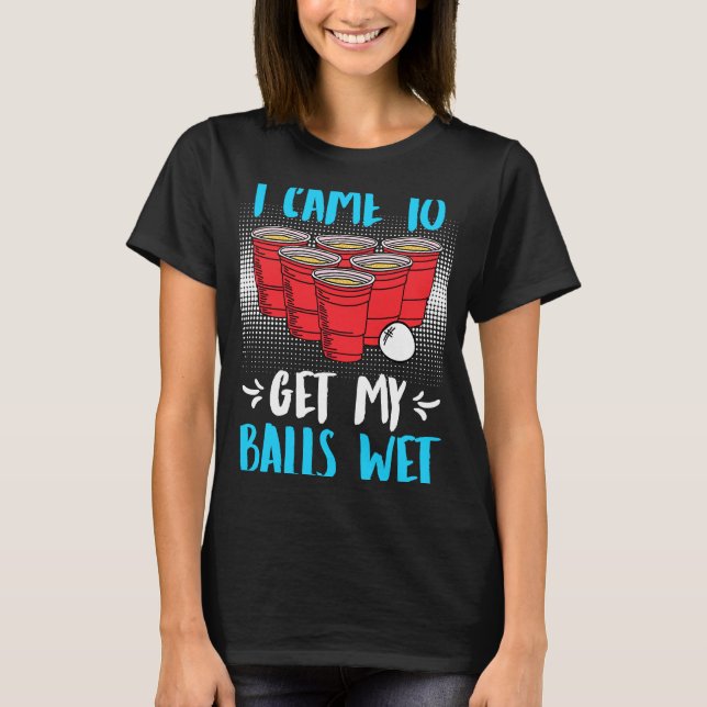 Camiseta Vim buscar as minhas bolas molhadas Beer Party Bee (Frente)