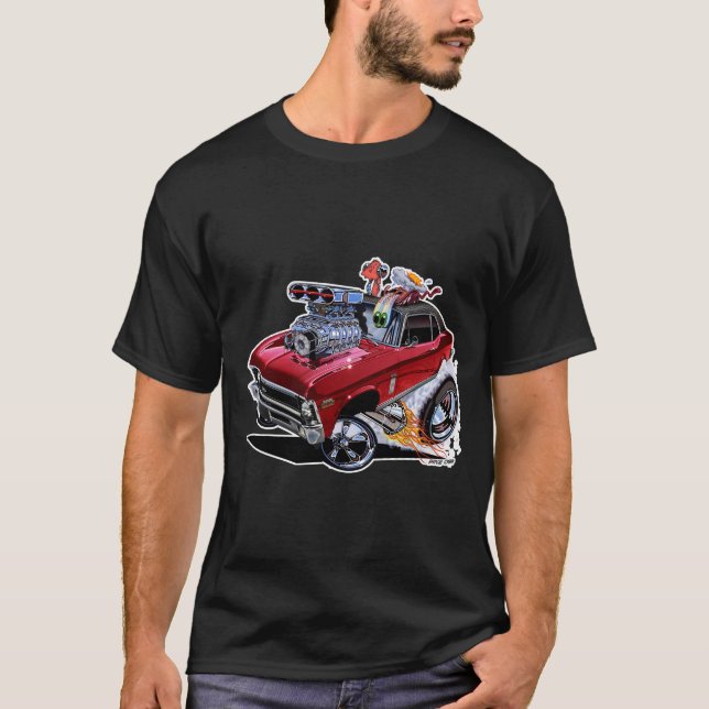 Camiseta Vince Crains High Octane Art, 1970 Chevy Nova (Frente)