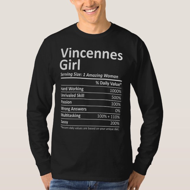 Camiseta Vincennes Girl In Indiana Funny City Home Nos Root (Frente)