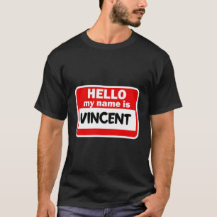 Camiseta Vincent Hello Meu Nome É Tshirt Em Personalidade
