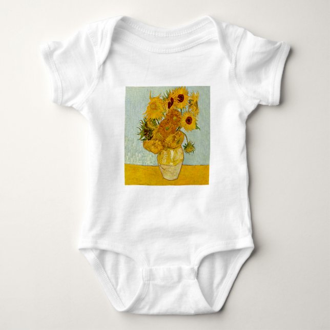 Camiseta Vincent Van Gogh 12 Girassóis Impressionista (Frente)