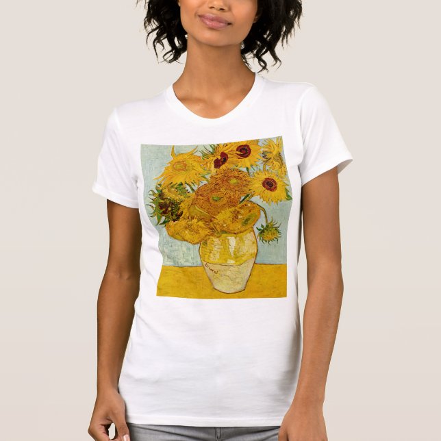 Camiseta Vincent Van Gogh 12 Sunflower Impressionista (Frente)