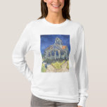 Camiseta Vincent van Gogh | a igreja no Auvers-sur-Oise<br><div class="desc">A igreja no Auvers-sur-Oise,  1890% pipe% pelo lugar da arte de Vincent van Gogh |: Musee d'Orsay,  número de coleção holandês da imagem do artista | de Paris,  France |: XIR33823</div>