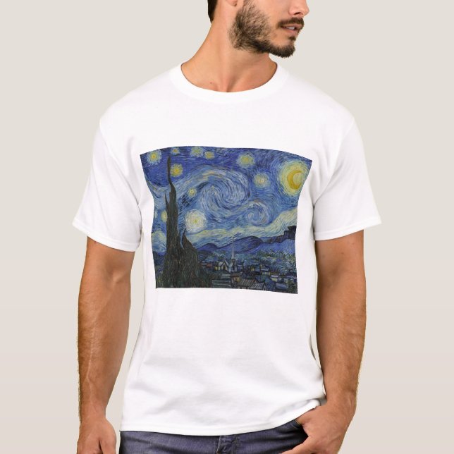 Camiseta Vincent Van Gogh, A Noite Estrelada (Frente)