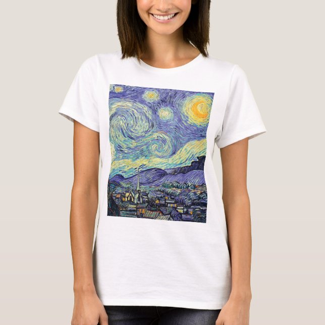Camiseta Vincent Van Gogh A Noite Estrelada   (Frente)
