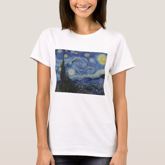 Camiseta Vincent Van Gogh, A Noite Estrelada (Frente)