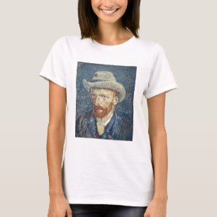 Camiseta Vincent van Gogh Autorretrato com Felt Hat
