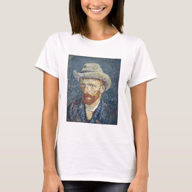 Camiseta Vincent van Gogh | Autorretrato com Felt Hat (Frente)