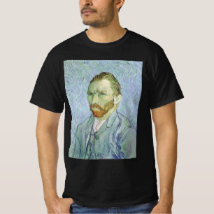 Camiseta Vincent van Gogh - autorretrato de Van Gogh em azu