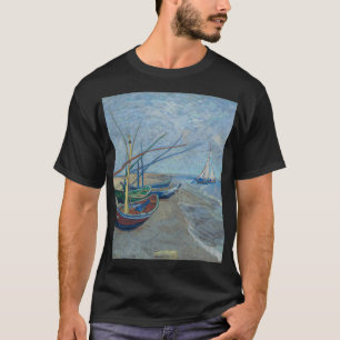 Camiseta Vincent Van Gogh - Barcos de Pesca na Praia