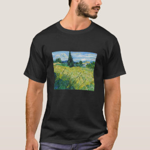 Camiseta Vincent van Gogh - Campo de Trigo Verde com Cypres