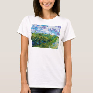 Camiseta Vincent Van Gogh - Campos de Trigo Verde em Auvers