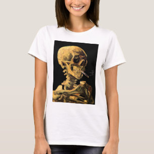 Camiseta Vincent Van Gogh - Caveira Com Cigarro Aceso