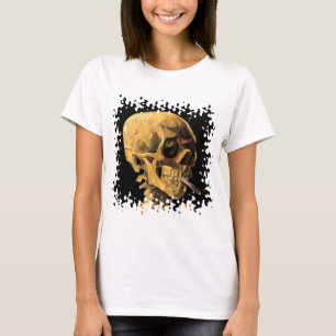 Camiseta Vincent Van Gogh - Caveira Com Cigarro Aceso